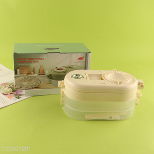 Good selling multifunctional portable space saving dumpling box wholesale