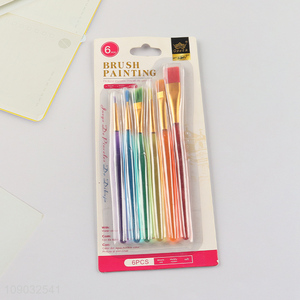 Online wholesale 6pcs multicolor kids painting <em>brush</em> art supplies set