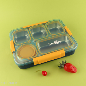 Popular products stainless steel 5compartment school children lunch box