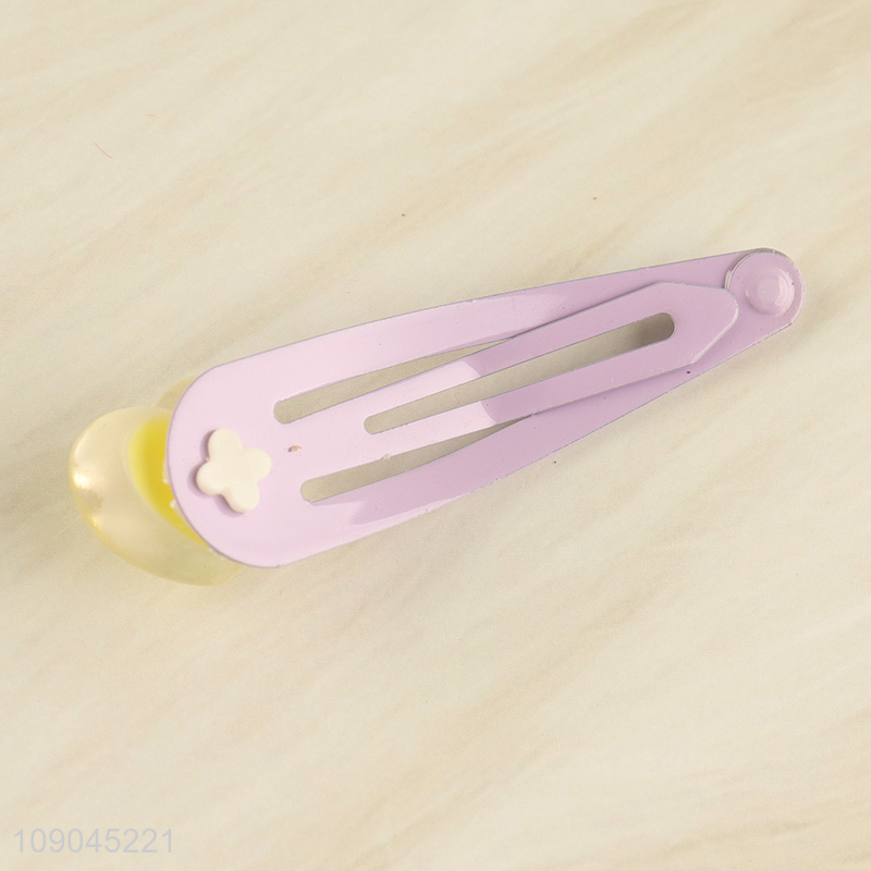 Yiwu market 10pcs candy color girls hair clips hairpin hair accessories