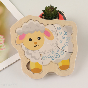 New arrival sheep pattern wooden kids puzzle toys jigsaw toys for sale