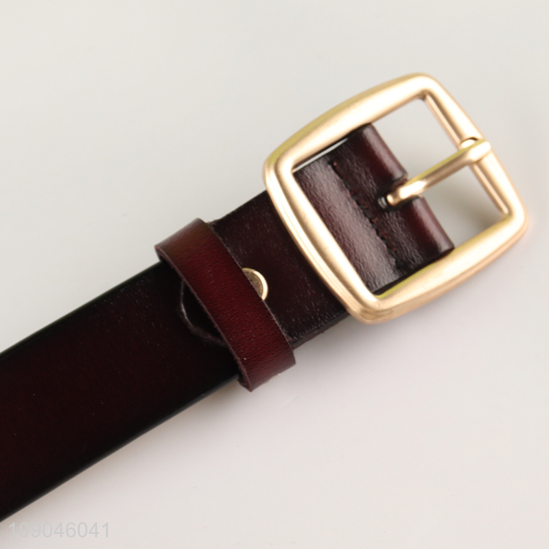 Yiwu market fashionable adjustable pin buckle jeans belt pu leather belt