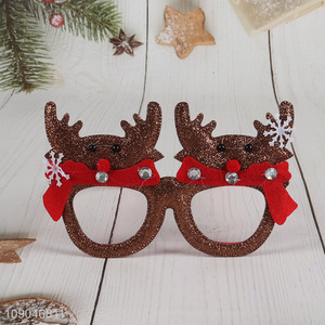 Good Quality Cute Glitter Christmas Glasses Holiday Party Glasses