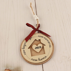 Low price round Christmas hanging ornaments decoration wooden new year decoration