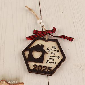 Factory wholesale new year decoration wooden Christmas hanging ornaments decoration