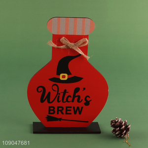 Yiwu market Halloween decoration tabletop ornaments wooden desktop decoration