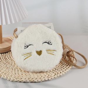 New Product Cute Cat Plush Crossbody Shoulder Bag with Adjustable Strap