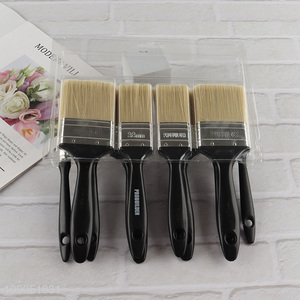 China Imports 0.5 1 1.5 2 2.5 Inch PET Bristle Plastic Handle Paint Brush Set