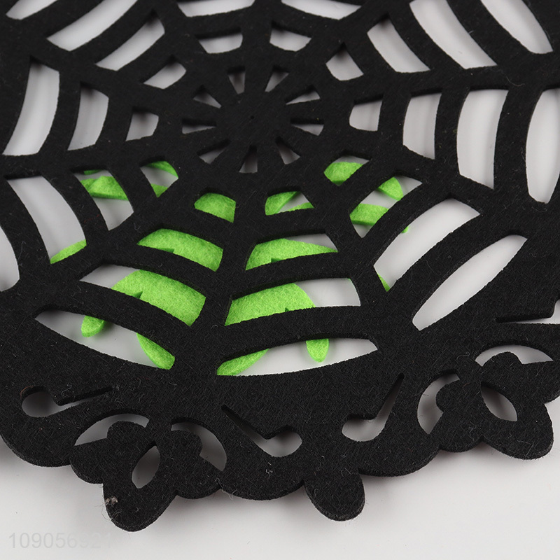 New Arrival Halloween Placemats Non-Woven Spider Web Placemats for Dinner Table Decor