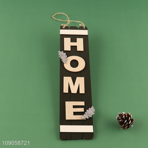 Good Quality Hanging Wooden Door Sign with Rope for Farmhouse Porch Decoration