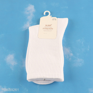 High Quality White Socks 100% Cotton Socks for Teenagers 12-16 Years Old