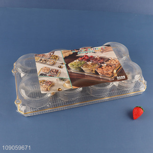 High Quality Clear Plastic Serving Tray with 8 Snacks Cotainers