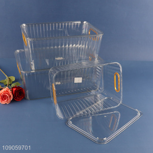 High Quality Clear Storage Bin Multifunctional Plastic Storage Bin with Lid