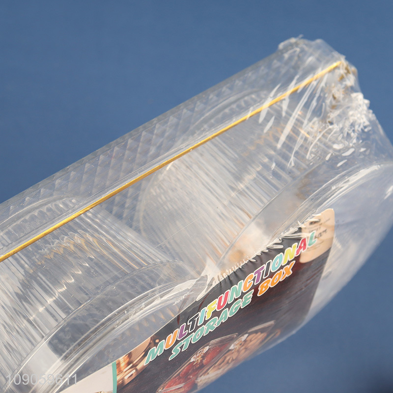 Promotional Clear Plastic Serving Tray with 3 Snacks Cotainers