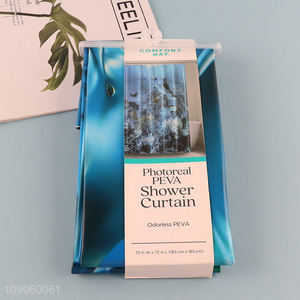 High Quality Ocean Shower Curtain Water Resistant PEVA Bath Curtain