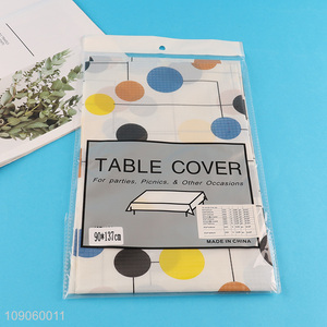 Online Wholesale PEVA Table Cloth Wipeable Plastic Table Cover for Dinner