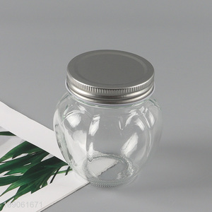 China products clear glass sealed glass storage jar honey jam jar