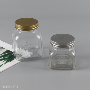 Hot products clear glass storage jar honey jam jar with lid