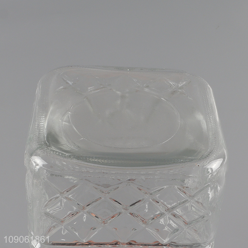 Hot selling clear glass home kitchen storage jar honey jam storage jar wholesale