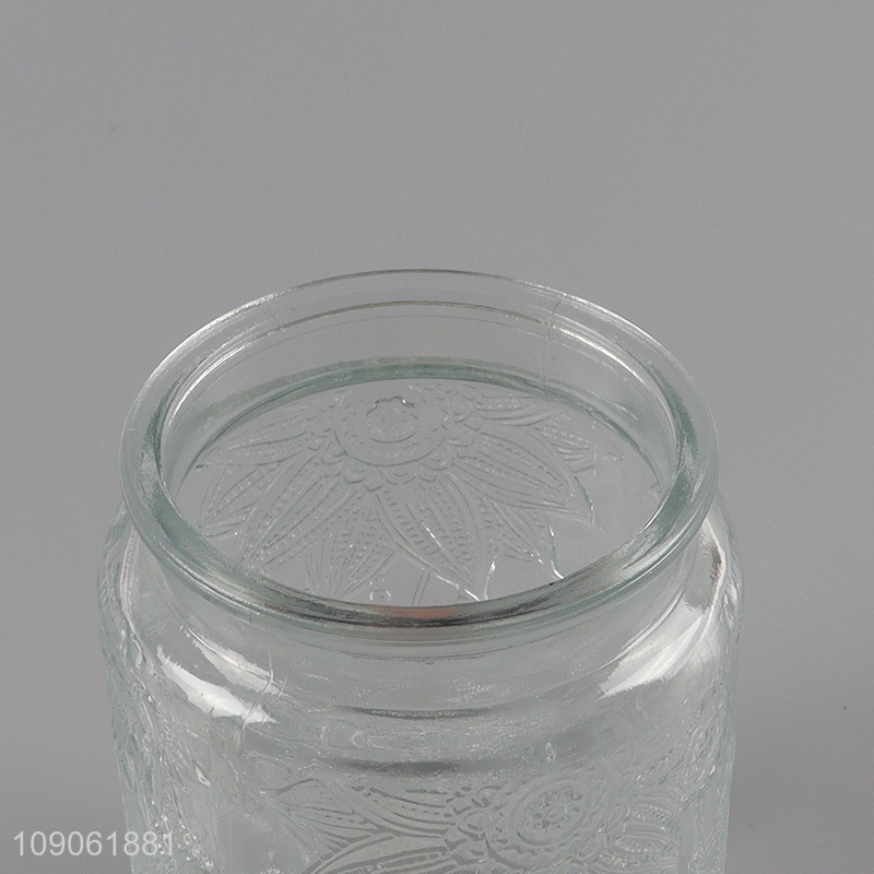 Top selling clear glass home kitchen sealed storage jar honey jar wholesale