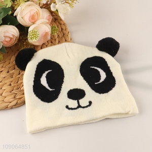 Wholesale Cartoon Beanie Hat Winter Pompom Beanie Cap for Kids Boys Girls