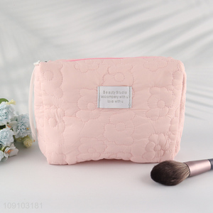 High Quality Quilted Makeup <em>Bag</em> Travel Toiletry <em>Bag</em> with Zipper