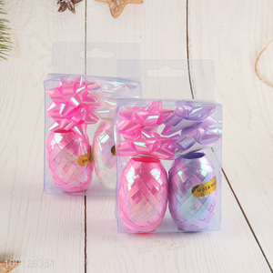 China supplier 2pcs multicolor star bow gifts <em>ribbon</em> gifts packaging <em>ribbon</em>
