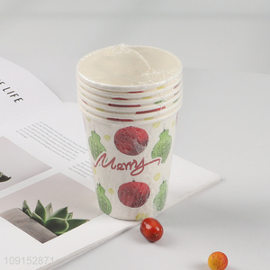 China wholesale merry christmas party supplies disposable <em>paper</em> <em>cup</em>