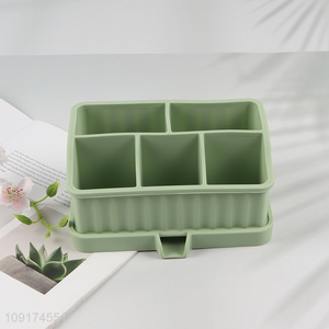 Factory Price Silicone Toothbrush <em>Holder</em> Toothpaste Organizer <em>Soap</em> Dish for Bathroom