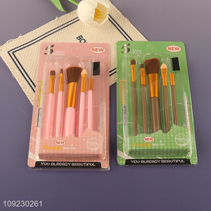 Factory direct sale 5pcs <em>makeup</em> tool <em>makeup</em> <em>brush</em> cosmetic <em>brush</em> wholesale