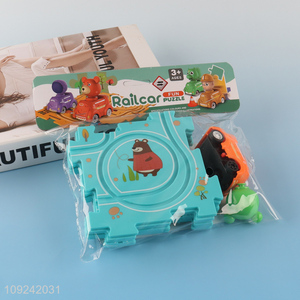 Hot Selling Electric Cartoon <em>Puzzle</em> Track Car Toy for Boys Girls