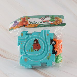 Good Quality Electric Cartoon <em>Puzzle</em> Track Car Playset Toy for Kids