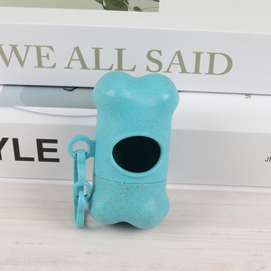 Top quality bone shape pet <em>dog</em> waste bag holder dispenser waste bag case