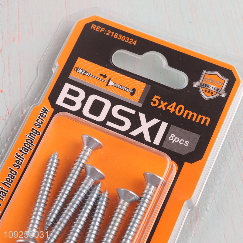 New Product 8 Pieces Self Tapping Screw Set Iron Self Tapping Screws Set