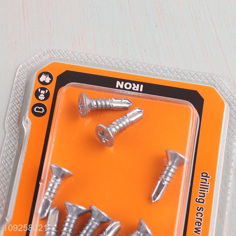 China Wholesale 10 Pieces Self Drilling Screws Set Iron Self Tapping Screws Set