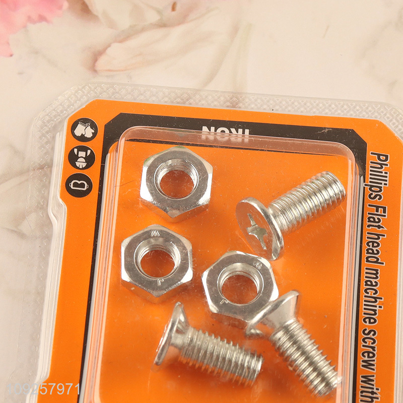 Factory Supply 3 Pieces M8 Iron Screws and Nuts Set Hardware Assortment Kit