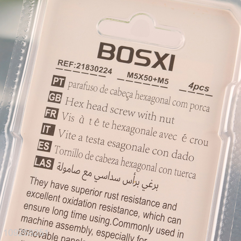 New Arrival 4 Pieces M5 Iron Screws and Nuts Set Hardware Assortment Kit