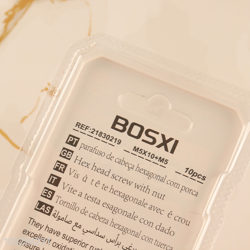 China Imports 10 Pieces M5 Iron Screws and Nuts Set Hardware Assortment Kit