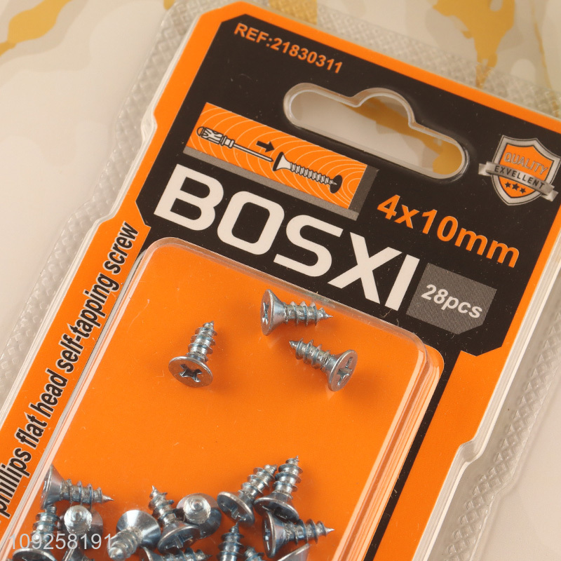 High Quality 28 Pieces Self Tapping Screw Set Iron Self Tapping Screws Set