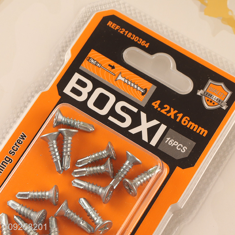 China Wholesale 16 Pieces Self Drilling Screws Set Iron Self Tapping Screws Set