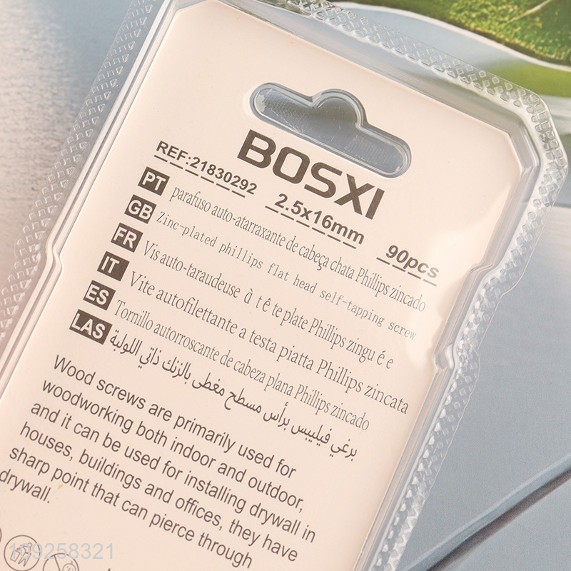 China Imports 90 Pieces Self Tapping Screw Set Iron Self Tapping Screws Set