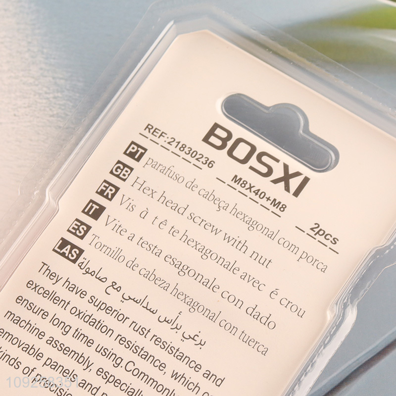 Good Quality 2 Pieces M8 Iron Screws and Nuts Set Hardware Assortment Kit