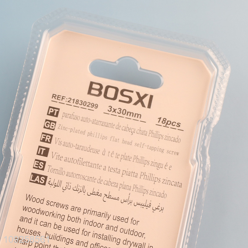 China Wholesale 18 Pieces Self Tapping Screw Set Iron Self Tapping Screws Set