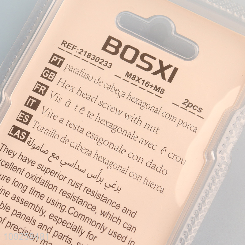 New Product 2 Pieces M8 Iron Screws and Nuts Set Hardware Assortment Kit