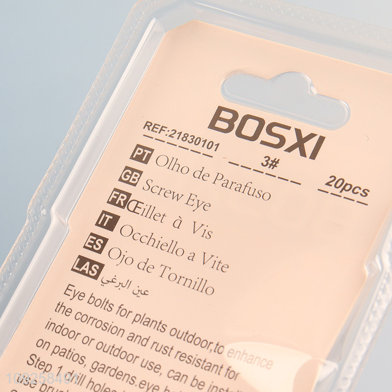 Factory Price 20 Pieces Screw Eye Pins Heavy Duty Self Tapping Screws Hooks