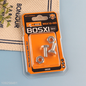 New Product 2 Pieces M8 Iron Screws and Nuts Set Hardware Assortment Kit