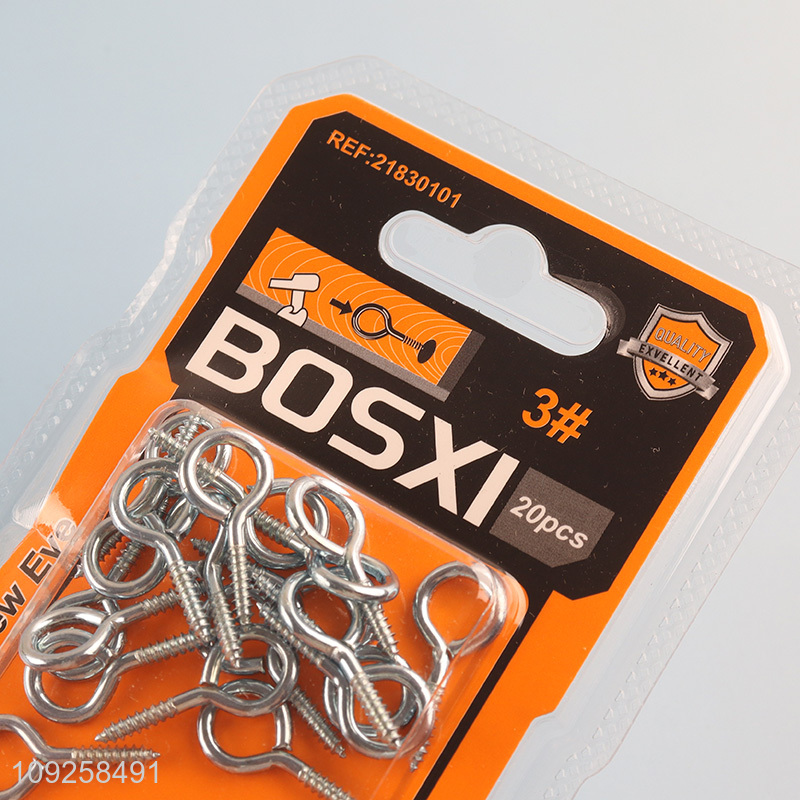 Factory Price 20 Pieces Screw Eye Pins Heavy Duty Self Tapping Screws Hooks