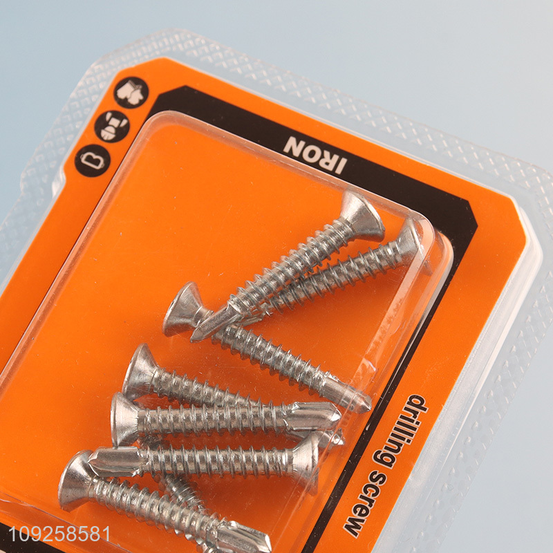 Factory Price 8 Pieces Self Drilling Screws Set Iron Self Tapping Screws Set