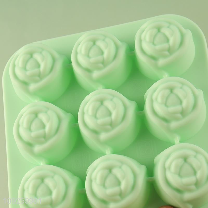 New Product 3D Rose Ice Cube Molds Food Grade Silicone Ice Cube Tray