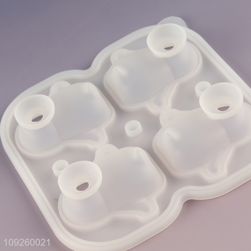 Factory Supply 3D Penguin Ice Cube Molds Silicone Ice Cube Tray